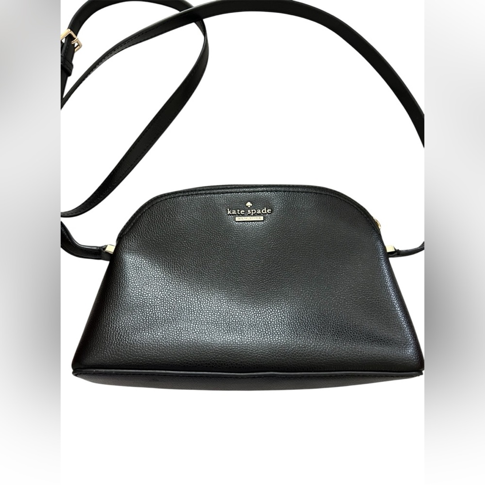 Kate Spade Black Caviar Leather Peggy Patterson Drive Crossbody Handbag